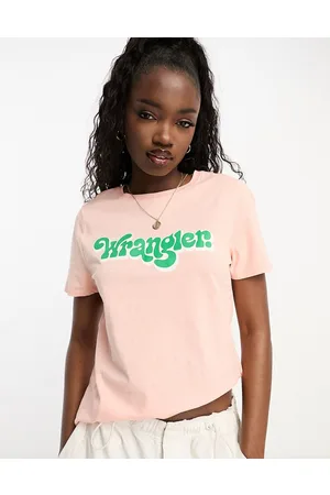 Wrangler T-shirt vestibilità classica color pesca con logo