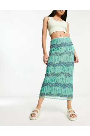 Tammy Girl Gonna midi in rete con stampa "Batik"
