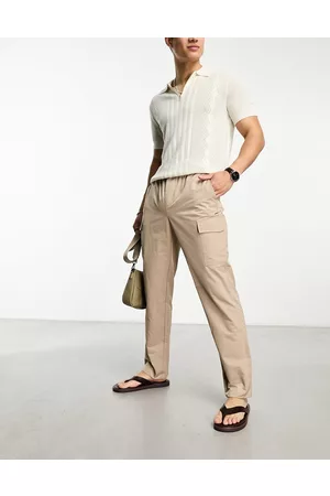 Gianni Feraud Pantaloni cargo dritti beige