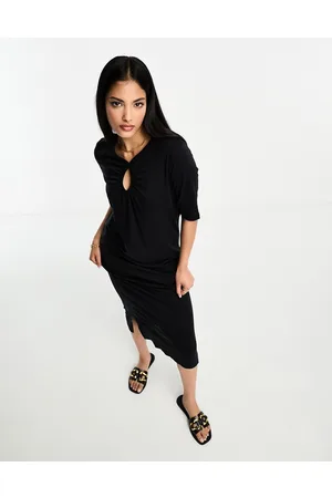 Whistles Vestito midi in jersey con apertura a goccia