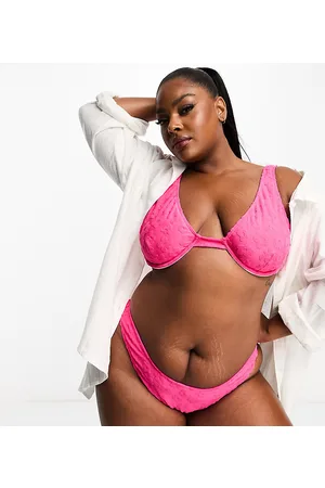 COLLUSION Plus - Top bikini con ferretto in spugna a fiori