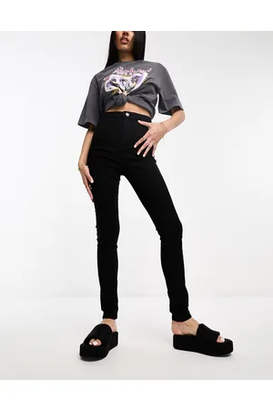 Noisy May Ella - Jeans skinny a vita super alta neri