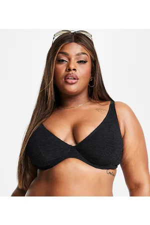 Ivory Rose Plus - Top bikini ad apice alto stropicciato
