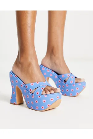 Daisy Street Sandali a fiori con tacco e plateau