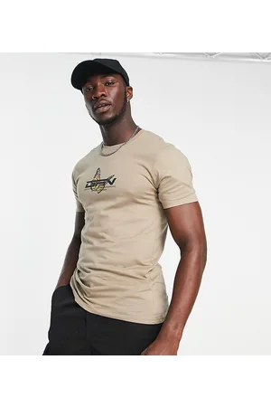 Good For Nothing Tall - T-shirt oversize color pietra con stampa grafica con farfalla