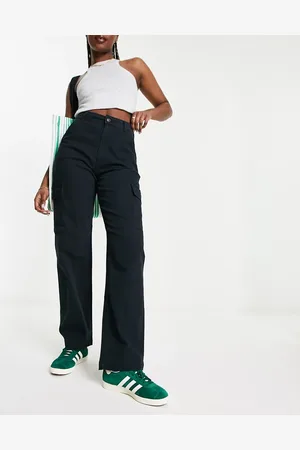 Hollister Pantaloni cargo larghi neri multitasche