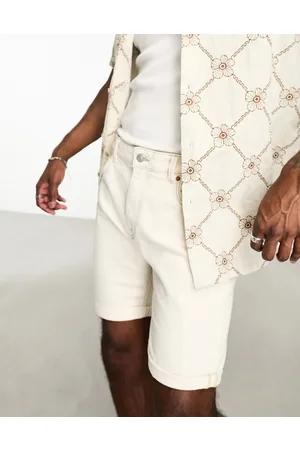 Pull&Bear Pantaloncini di jeans slim écru