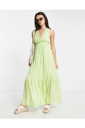 Scotch&Soda Vestito lungo lime aperto dietro