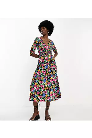 ONLY Vestito midi avvolgente a fiori