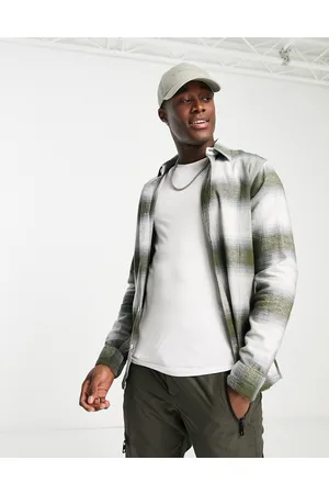 Hollister Camicia in flanella verde a quadri