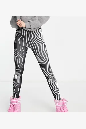 ASOS Tall - Leggings base layer bianchi e neri con stampa astratta
