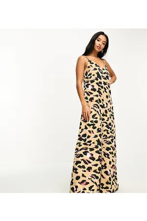Never Fully Dressed Petite - Tuta jumpsuit a fondo ampio leopardata