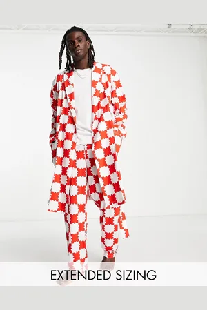 ASOS Vestaglia rossa a quadri in coordinato