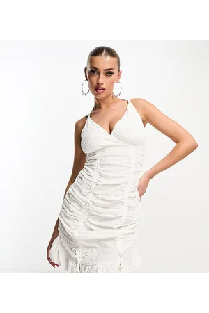 AsYou Vestito corto a portafoglio con dettaglio arricciato