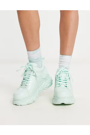 Buffalo Cloud Chai - Sneakers con plateau menta verniciate vegan-friendly