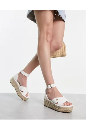 River Island Espadrilles flatform bianche