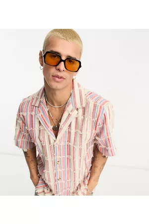 Reclaimed Edizione limitata - Camicia a righe con design sfrangiato