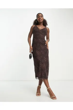 Bardot Vestito sottoveste midi leopardato