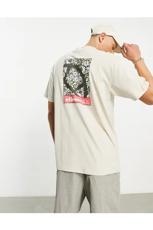 Ellesse Ratia - T-shirt color pietra con stampa sul retro