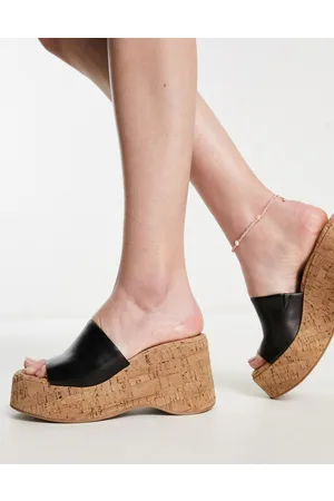 Madden Girl Zaharra - Sandali con plateau in sughero neri