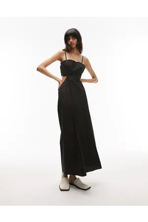 Topshop Vestito lungo con bordi smerlati