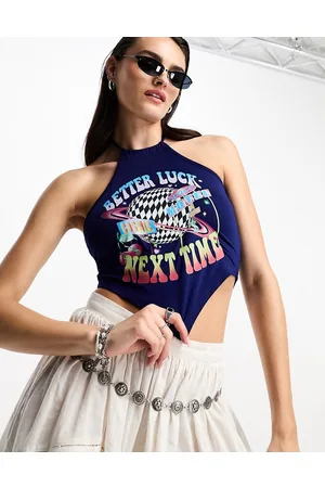 Easy Tiger Better Luck - Crop top allacciato al collo con fondo a punta
