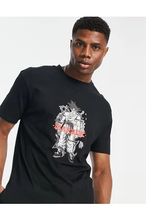 Marbek T-shirt nera con stampa anime di "Saiyan"