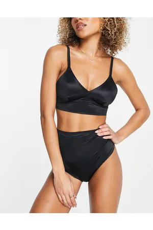 Spanx Brassière a triangolo in raso taglio lungo modellante