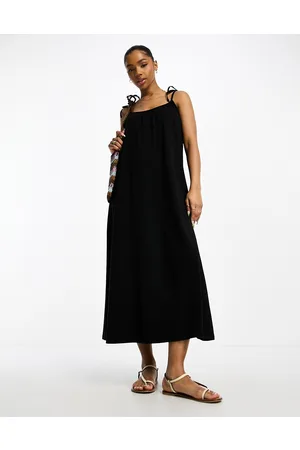 New Look Vestito midi in jersey con spalline sottili