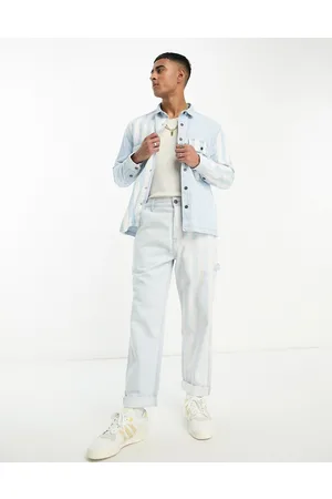 Lee Jeans comodi lavaggio chiaro a righe miste in coordinato