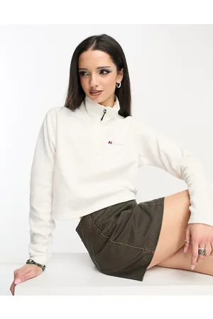 Berghaus Prism - Felpa taglio corto beige con zip corta