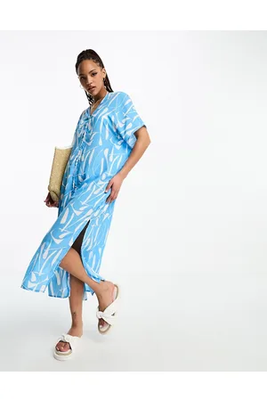 Monki Vestito lungo caftano con stampa