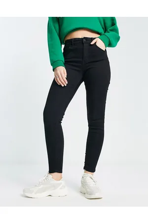Pull&Bear Jeans push-up neri a vita media