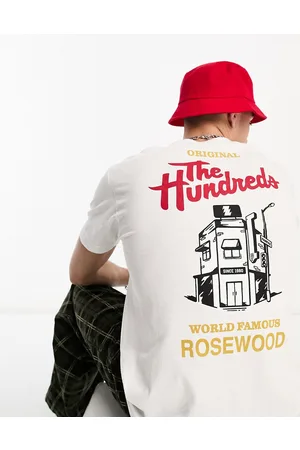 The Hundreds World Famous - T-shirt bianca con stampa sul petto e sulla schiena