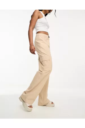 VERO MODA Pantaloni cargo color crema