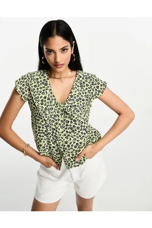 Whistles Buttercup - Blusa multicolore con colletto oversize