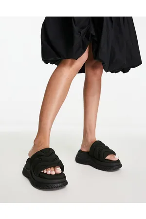 Bronx Bru-te - Sliders tecniche nere con suola spessa