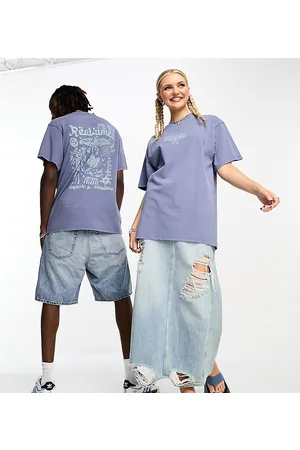 Reclaimed T-shirt unisex con stampa sul retro