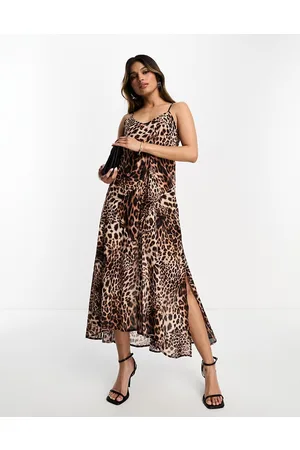 AllSaints Essie Evita - Vestito lungo leopardato