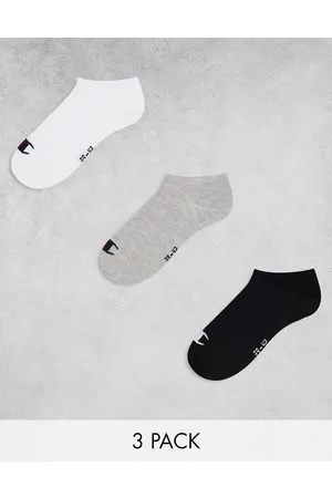 Champion Confezione da 3 paia di calzini sportivi color grigio, bianco e nero