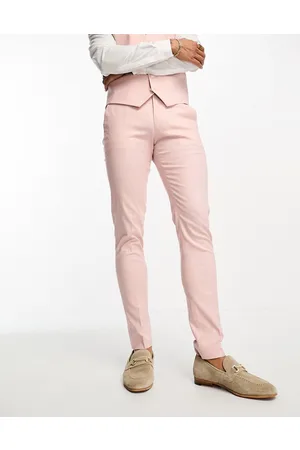 ASOS Pantaloni da abito skinny in misto lino pastello
