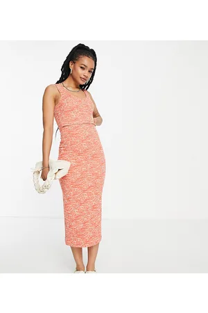 Topshop Vestito midi con cut-out mélange
