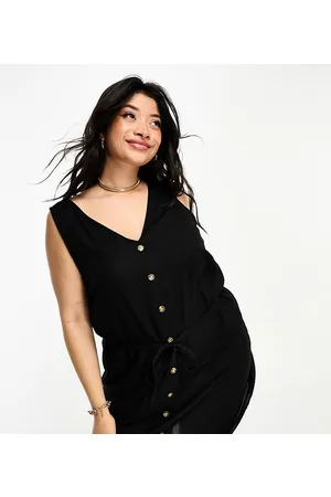 VERO MODA Vestito corto senza maniche con bottoni