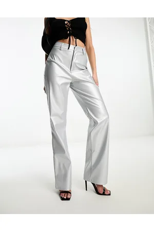 Missyempire Pantaloni dritti in pelle sintetica