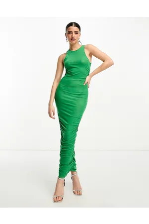 SNDYS Vestito lungo sinuoso arricciato con scollo a vogatore