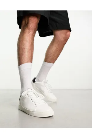 French Connection Sneakers stile tennis marina con tallone a contrasto