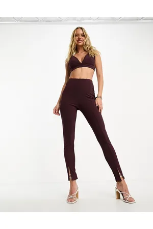 ASOS Leggings skinny color prugna in coordinato