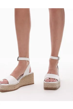 Topshop Jessie - Sandali in due parti bianchi con plateau