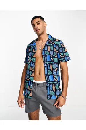 New Look Camicia a maniche corte con stampa astratta