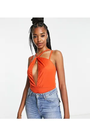 Extro & Vert Tall Body allacciato al collo color ruggine con spalline sottili